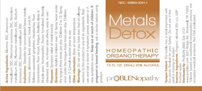 1 Fl Oz Bottle Label (Metals Detox   1 Oz. Bottle Label)